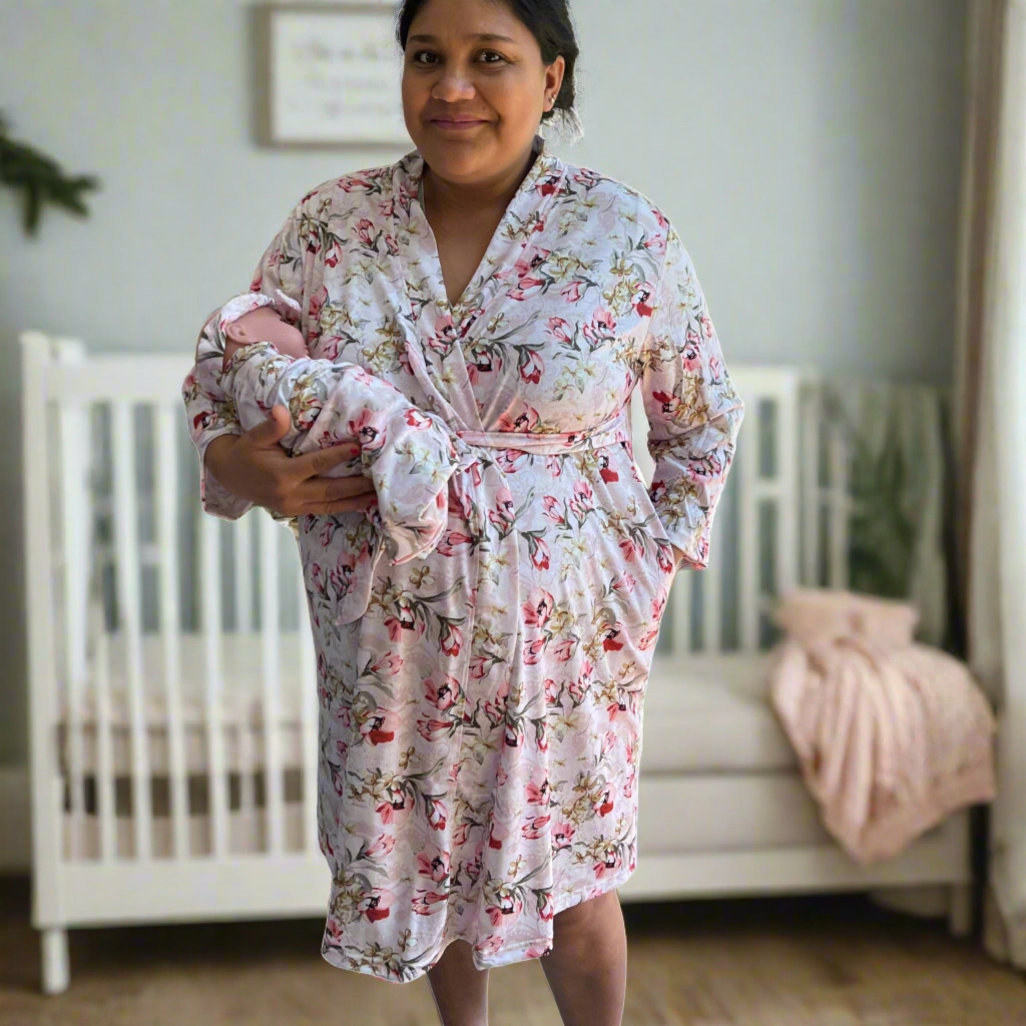Maternity Robes Mommy Robe And Matching Swaddle Hospital Matching