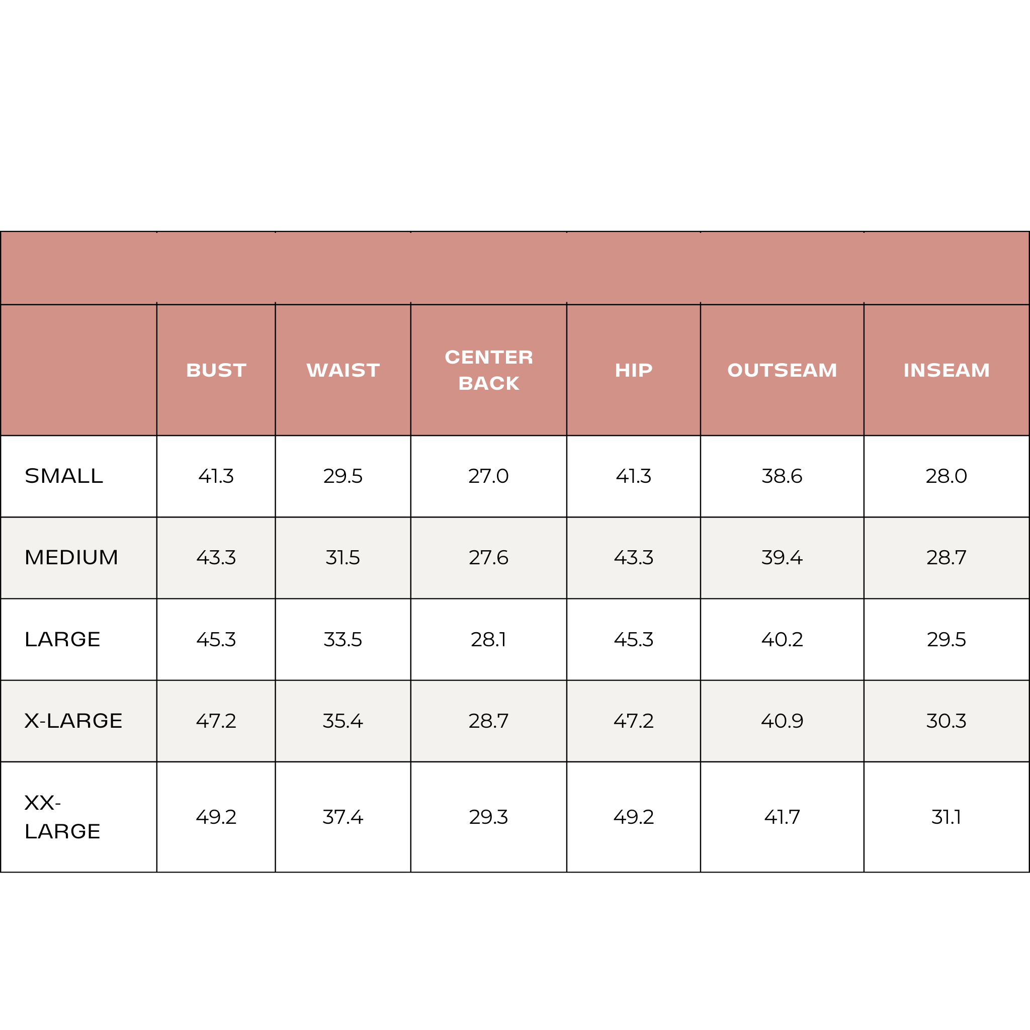 variant::preppy-pickleball Size chart for pickleball long sleeve bamboo pajama set.