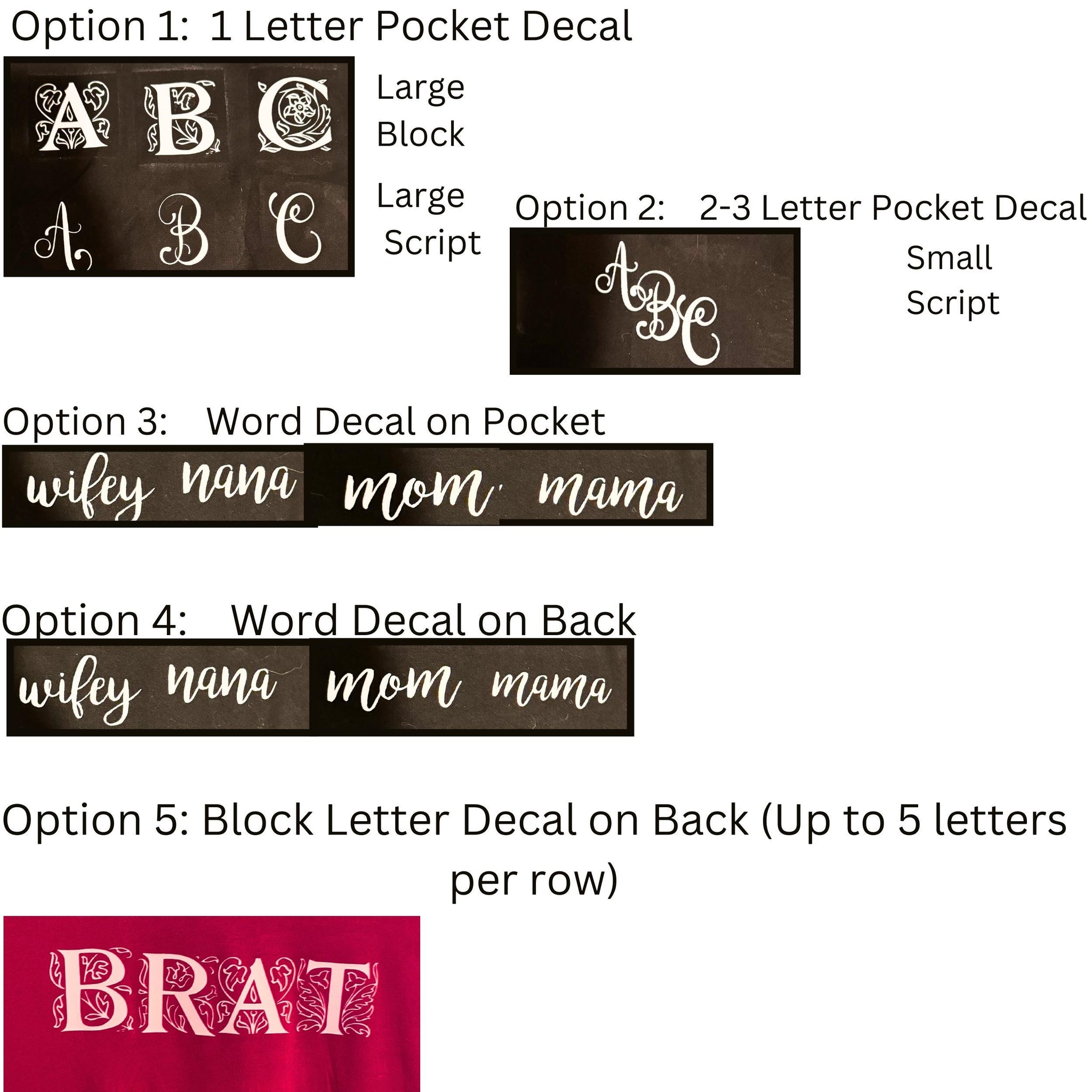 Decal Menu
