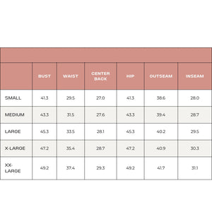 Size Chart for Valentine&#39;s Day Fuchsia Long Bamboo Pajamas