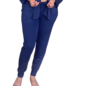 Women's Live-in Bamboo Pajama Bottoms in Blue, product image. variant:: richest blue