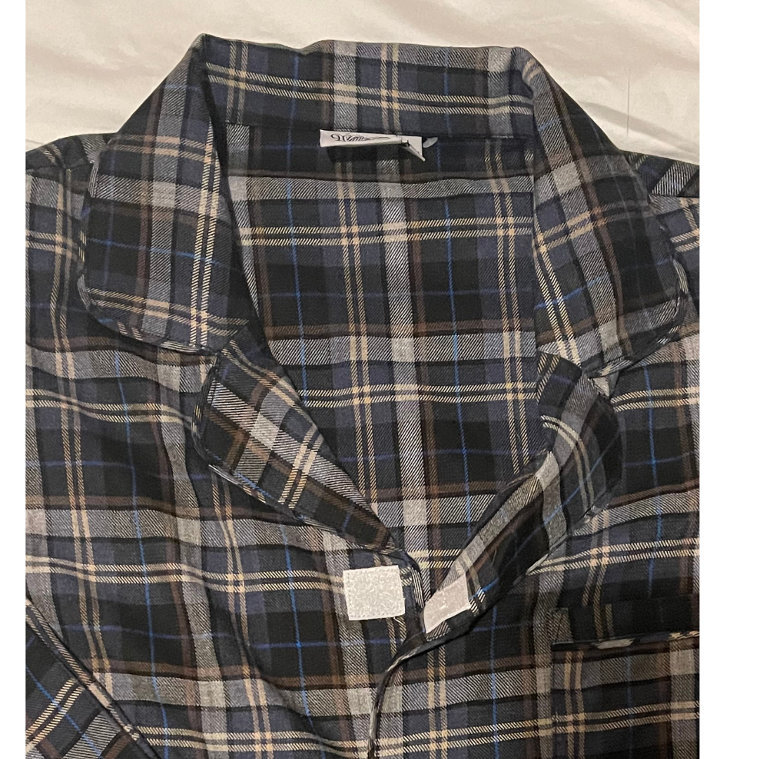 Blue/Tan tall plaid pajamas for men with velcro closure top and magnetic closure on pants. Similar to Buck&Buck and Silverts Adaptive Clothing. Great for Parkinson's Disease and arthritis. 